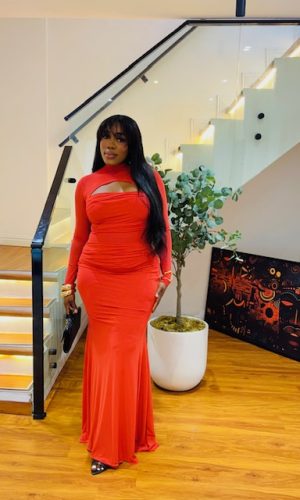Naomi Dress – Elegant Women’s Evening Gown (Peach + Custom Colors)